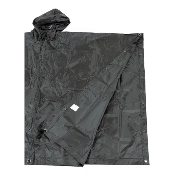 Regen Poncho black opties tent en slaapzak