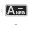 Patch Bloedgroep A negatief zwart Patch geborduurd Bloedgroep A negatief zwart