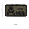 Patch Bloedgroep A negatief groen Patch geborduurd Bloedgroep A negatief groen