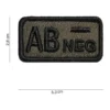 Patch Bloedgroep AB negatief groen Patch geborduurd Bloedgroep AB negatief groen