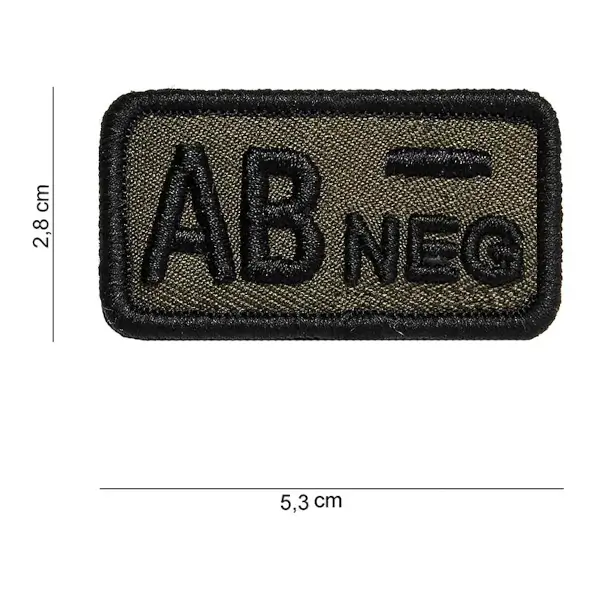 Patch geborduurd Bloedgroep AB negatief groen
