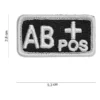 Patch Bloedgroep AB positief zwart Patch geborduurd Bloedgroep AB positief zwart