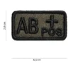 Patch Bloedgroep AB positief groen Patch geborduurd Bloedgroep AB positief groen