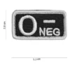 Patch Bloedgroep O negatief zwart Patch geborduurd Bloedgroep O negatief zwart