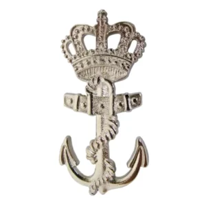 Baret Embleem Marine zilverkleurig
