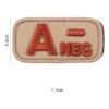 Patch bloedgroep A negatief beige Patch geborduurd bloedgroep A negatief beige