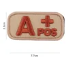 Patch bloedgroep A positief beige Patch geborduurd bloedgroep A positief beige