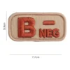 Patch bloedgroep B negatief beige Patch geborduurd bloedgroep B negatief beige