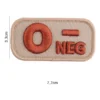 Patch bloedgroep O negatief beige Patch geborduurd bloedgroep O negatief beige