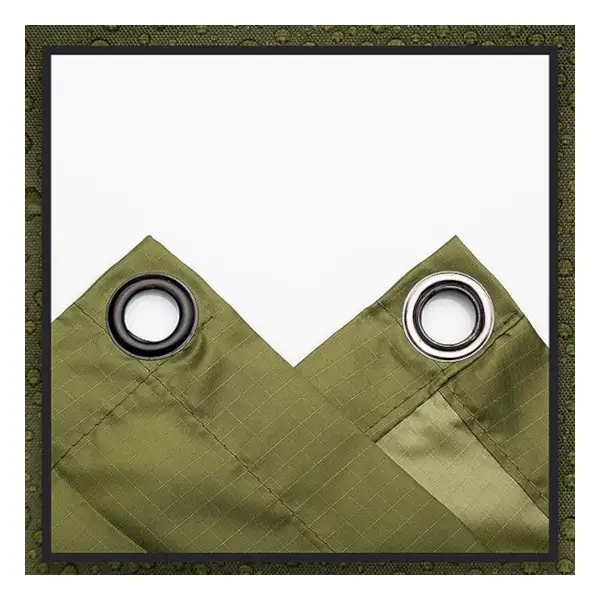 Regen Poncho olive doorvoerringen