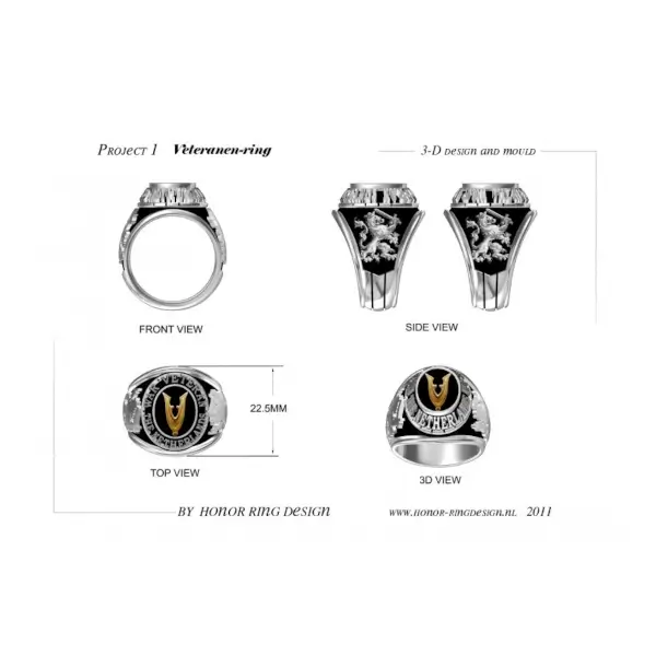 Veteranen ring classic detail