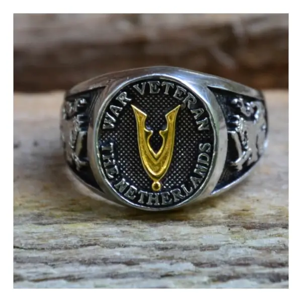 Veteranen zegelring vooraanzicht