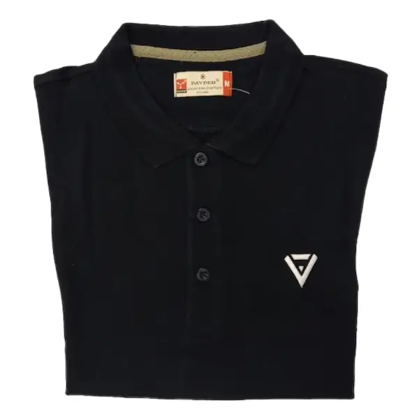 poloshirt heren veteranenshop blauw gevouwen