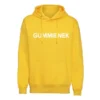 Hoodie Gummienek geel Hoodie gummienek geel sweater met capuchon