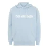 Hoodie Gummienek lichtblauw Hoodie gummienek lichtblauw sweater met capuchon