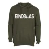 Hoodie eindbaas legergroen sweater met capuchon