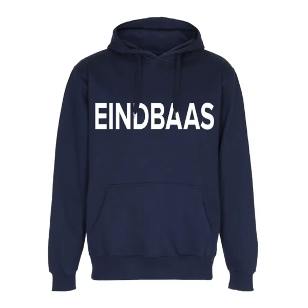 Hoodie eindbaas marineblauw sweater met capuchon
