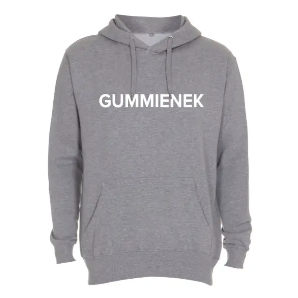 Hoodie gummienek grijs sweater met capuchon