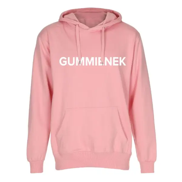 Hoodie gummienek roze sweater met capuchon