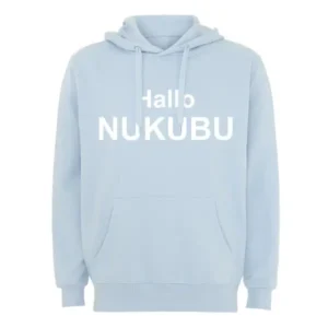 Hoodie hallo nukubu lichtblauw sweater met capuchon