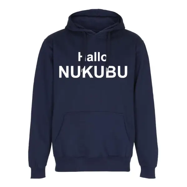 Hoodie hallo nukubu marineblauw sweater met capuchon