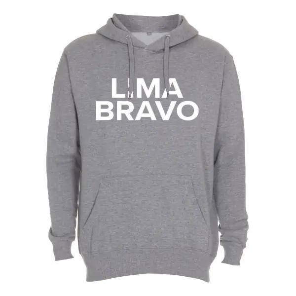 Hoodie lima bravo grijs sweater met capuchon