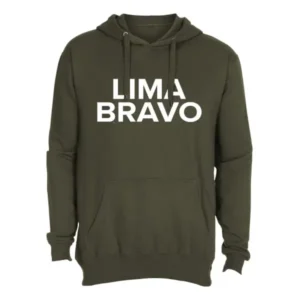 Hoodie lima bravo legergroen sweater met capuchon