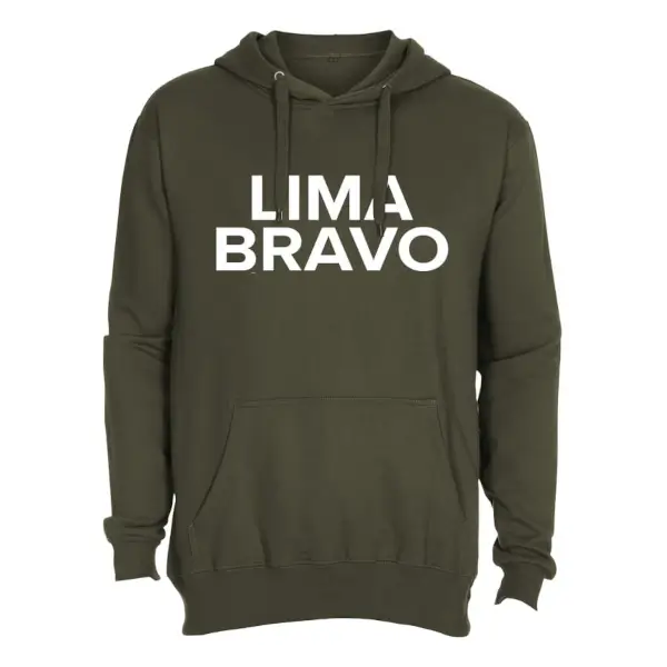 Hoodie lima bravo legergroen sweater met capuchon