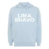 Hoodie lima bravo lichtblauw Hoodie lima bravo lichtblauw sweater met capuchon