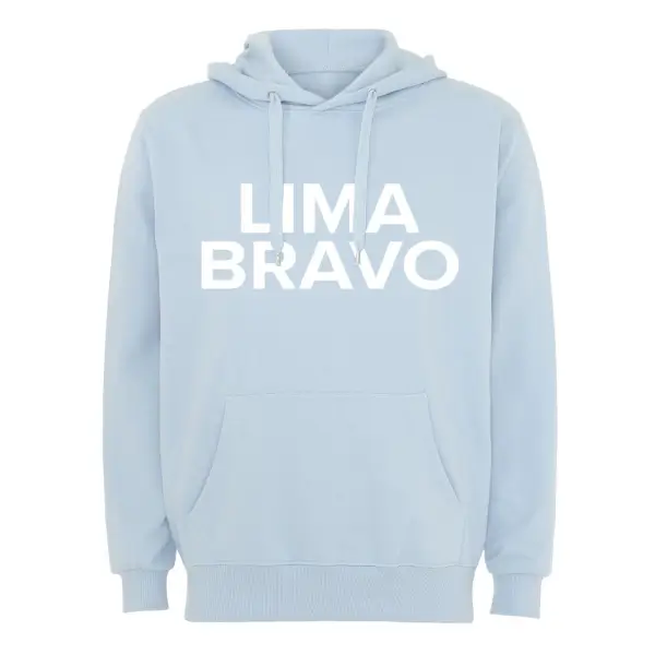 Hoodie lima bravo lichtblauw sweater met capuchon