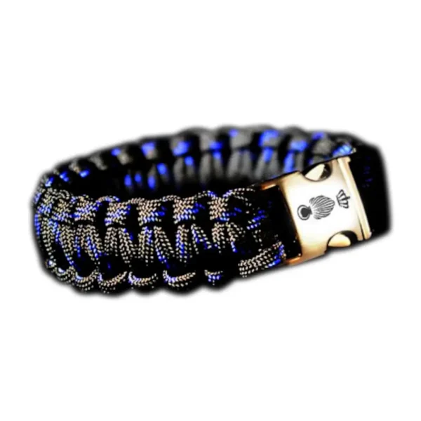 Armband paracord Koninklijke Marechaussee zwart-blauw
