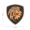 Embleem 3D Nederlandse leeuw oranje afmetingen