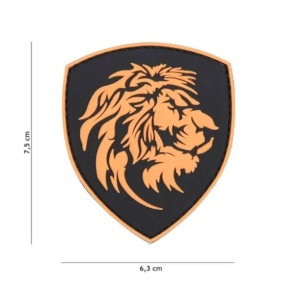 Embleem 3D Nederlandse leeuw oranje afmetingen
