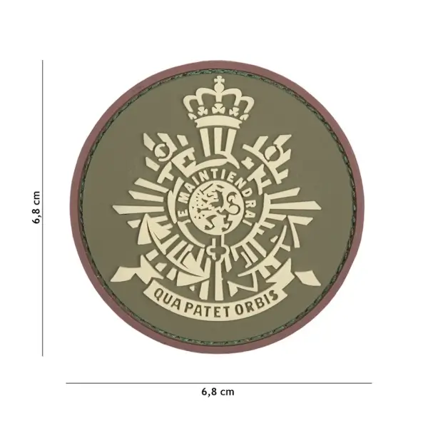 Embleem 3D PVC Korps Mariniers groen-coyote afmeting