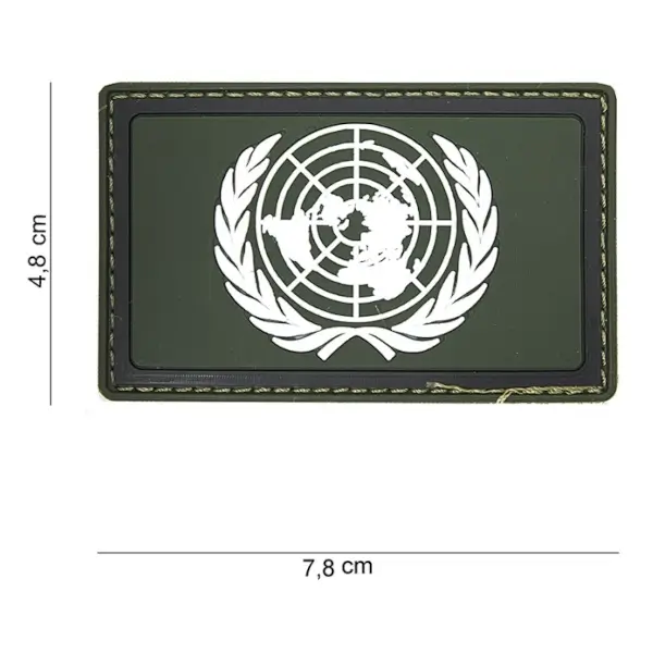 Embleem 3D PVC VN groen afmetingen