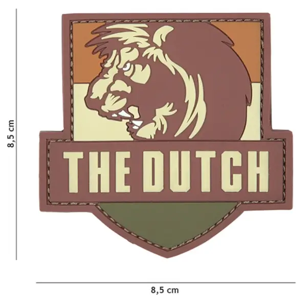 Embleem 3d pvc the dutch bruin afmetingen
