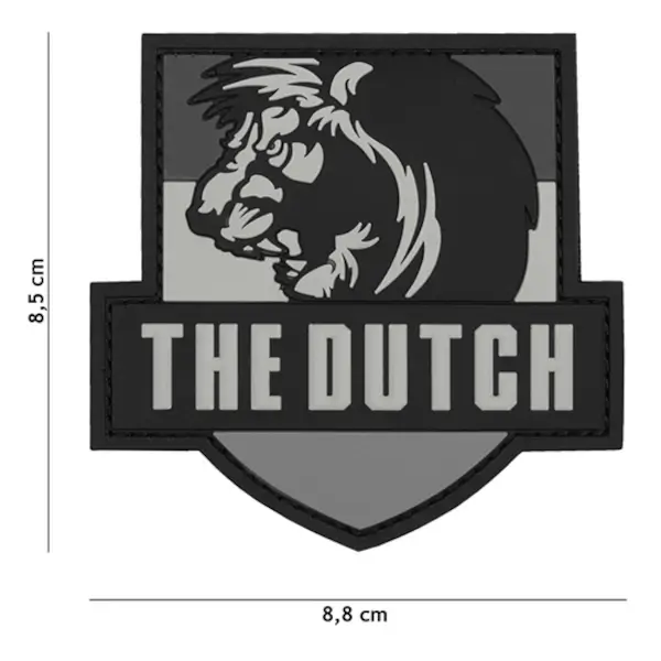 Embleem 3d pvc the dutch grijs afmetingen