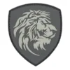 Patch 3D Nederlandse Leeuw grijs