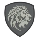 Patch 3D PVC Nederlandse leeuw Grijs