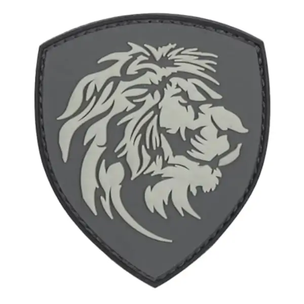 Patch 3D Nederlandse Leeuw grijs