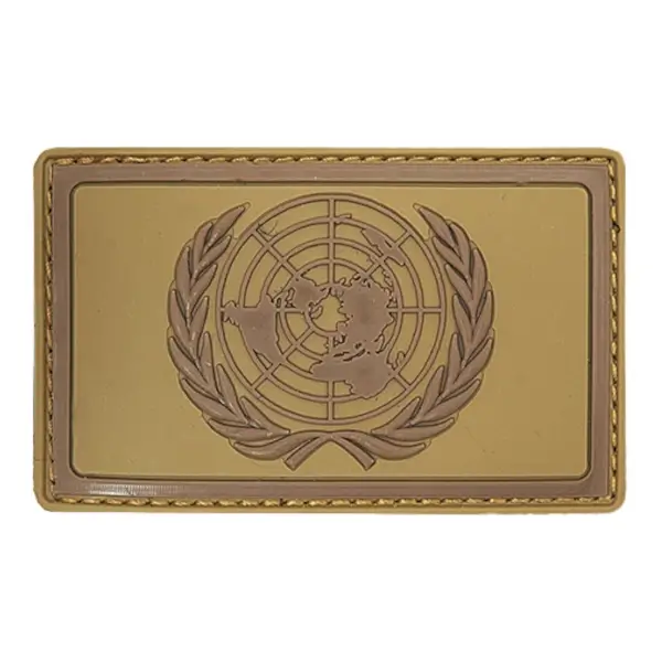 Patch 3D PVC Verenigde Naties bruin