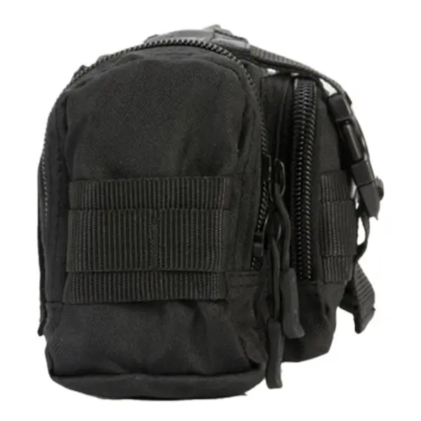 Responsepak zijkant zwarte heuptas