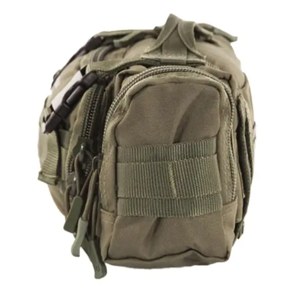 Responsepak zijkant olijfgroene heuptas