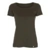 T-shirt dames legergroen
