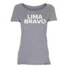 T-shirt dames lima bravo grijs damesshirt