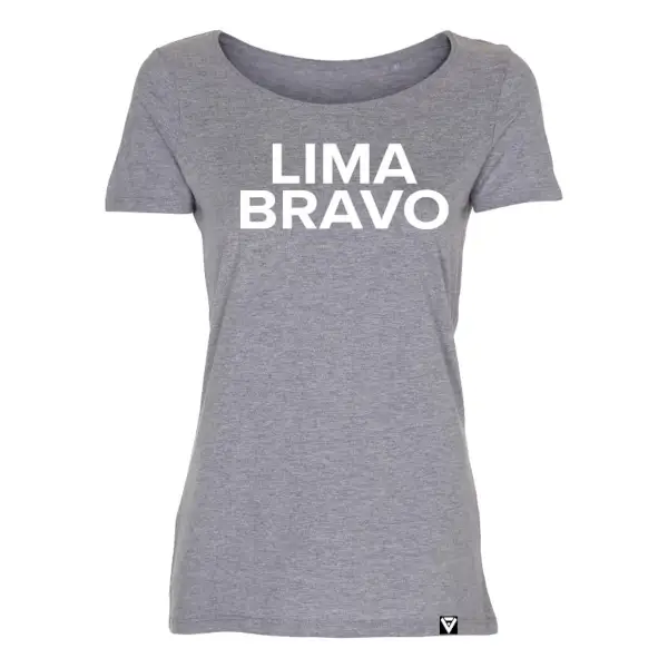 T-shirt dames lima bravo grijs damesshirt