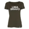 T-shirt dames lima bravo legergroen damesshirt