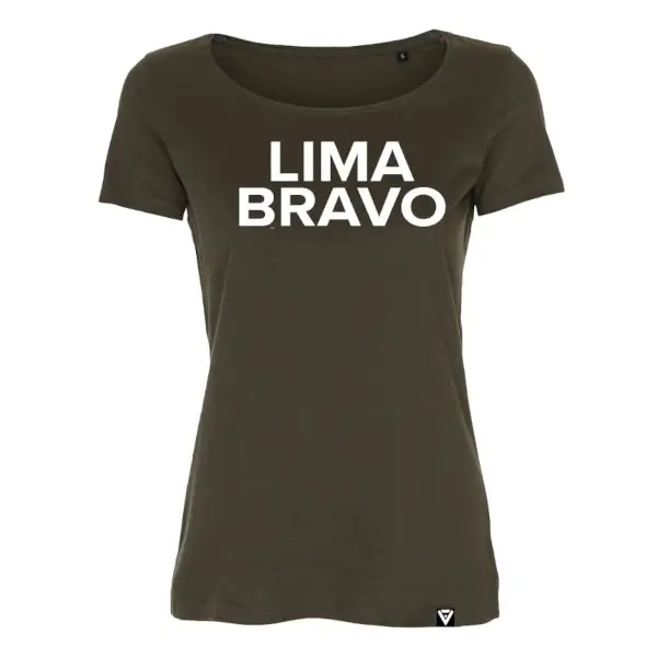 T-shirt dames lima bravo legergroen damesshirt