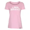 T-shirt dames lima bravo roze damesshirt