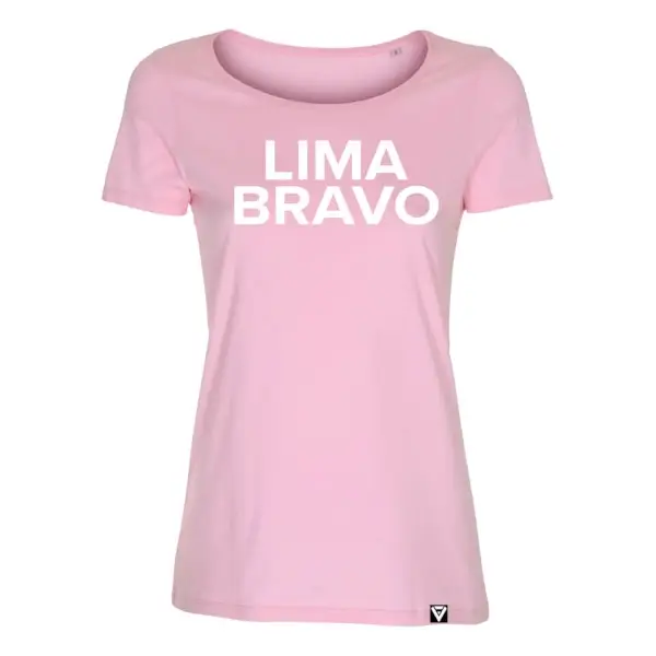 T-shirt dames lima bravo roze damesshirt